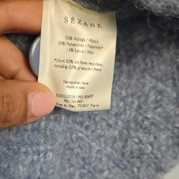 Elegant Blue Knit Cardigan - Picture 4 of 5